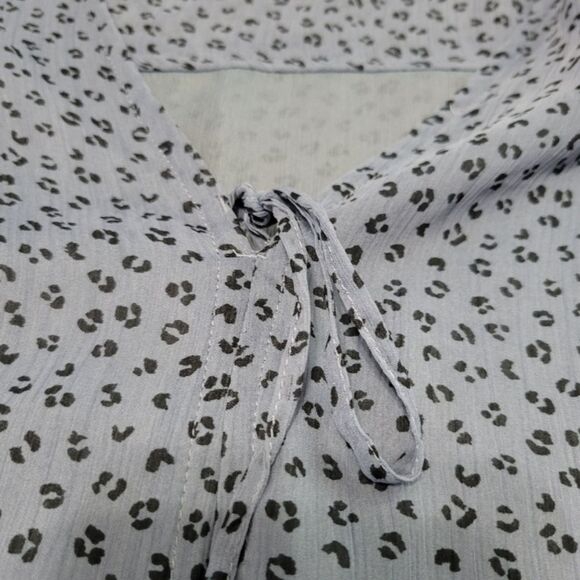 Abercrombie & Fitch Bodysuit Size XL Women's Long Sleeve Top Sheer Leopard Print - Picture 4 of 8